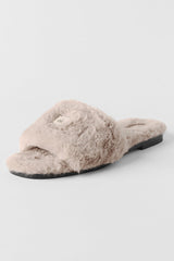 ALO Classico Faux Fur Sandal - Oat