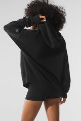 Wool Cashmere New Class Hoodie - Black