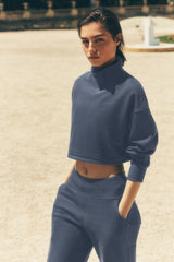 Cropped Serenity Coverup - Bluestone