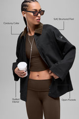 Twill Barn Jacket - Black/Espresso