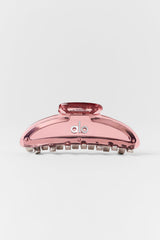 Acrylic Illusion Claw Clip - Vintage Pink/Chrome