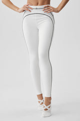 Airbrush High-Waist Heart Throb Legging - White/Black